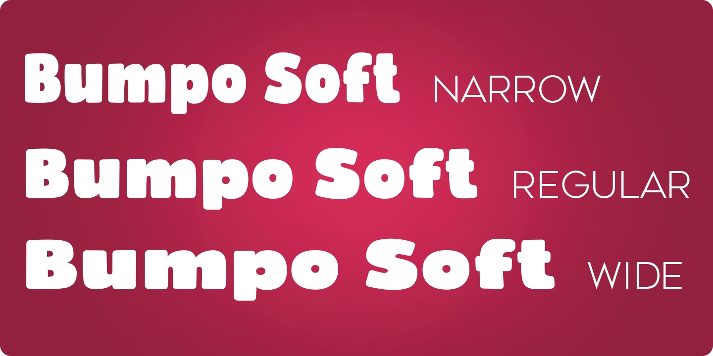Beispiel einer Bumpo Soft Regular-Schriftart